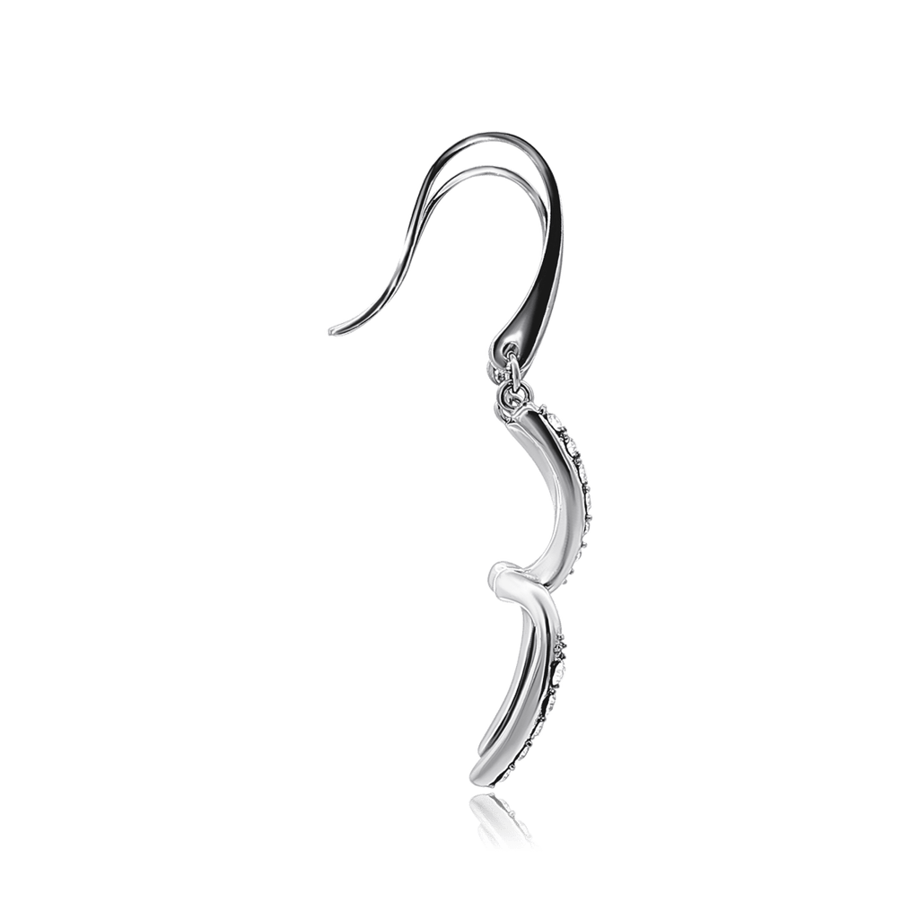 Edelstahl Spirale 28 mm Ohrhänger mit Zirkonia poliert - Shanti Enterprise AG