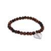 Edelstein Armband 6 mm mit Herzanhänger auf Elast 18 cm - Shanti Enterprise AG