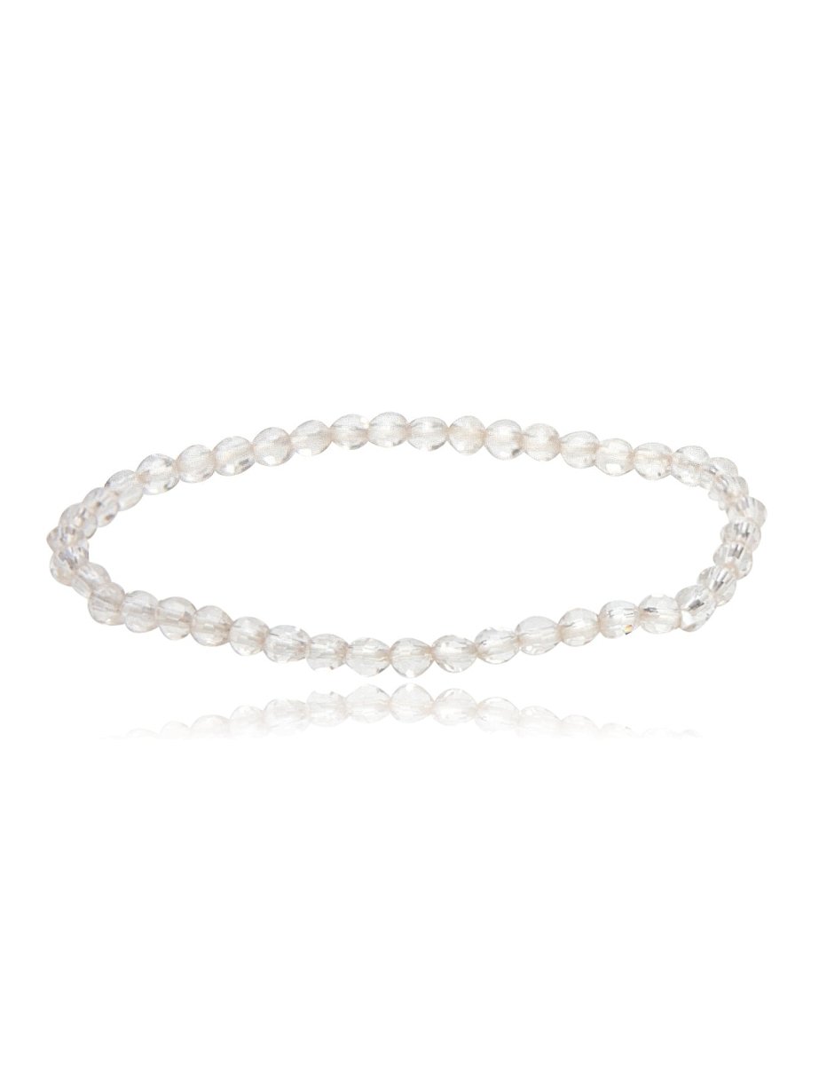 Edelstein Armbänder 4 mm facettiert rund auf Elastik - Shanti Enterprise AG