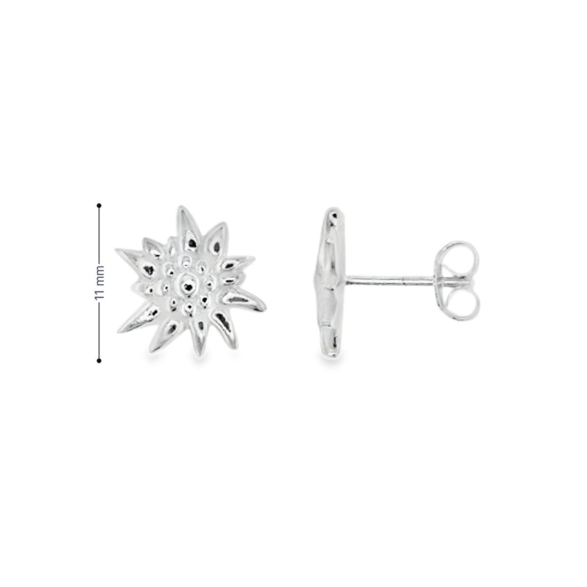 Edelweiss Ohrstecker strukturiert - Shanti Enterprise AG