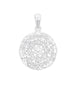 filigranes Amulett 20 mm florales Muster verziert durchbrochen mit Öse Silber 925 hell - Shanti Enterprise AG