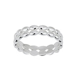 Glieder Ring doppelreihig oval 6 mm breit Innenseite flach
