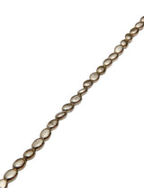 Gold-Pyrit Strang 6x8 mm Oval poliert