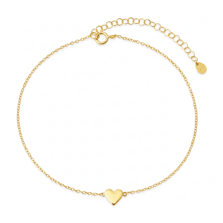 Herz Fusskette Anker 21.5 - 26.5 verstellbar Federring - Shanti Enterprise AG