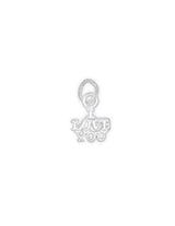 I Love you Anhänger 14x12 mm Schriftzug fein durchbrochen Silber 925 hell 1 Pack = 2 Stk.
