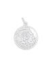 Indianer Torso 22 mm Anhänger mit Kopfschmuck verziert leicht gewölbt mit Öse 8 mm ID 5.5 mm Silber 925 - Shanti Enterprise AG
