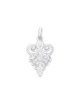 Kashmir Design 22x15 mm Amulett verziert massiv mit Öse ival ID 5x3 mm Silber 925