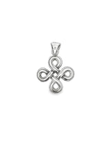 Keltik Anhänger Knoten 18 mm durchbrochen gerillt mit Öse Silber 925 geschwärzt
