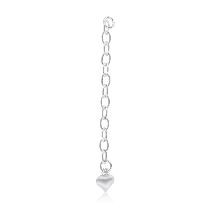 Ketten Verlängerung 5 cm Anker 4.5x3 mm mit Herz bauchig am Ende Silber 925 1 Pack = 3 Stk. - Shanti Enterprise AG