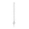 Kettenverlängerung Silber Panzer 4,5x3 mm mit Kreu z am Ende Länge 6 cm Pack = 3 Stk. - Shanti Enterprise AG