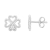 Kleeblatt Ohrstecker mit Zirkonia weiss 7 mm - Shanti Enterprise AG