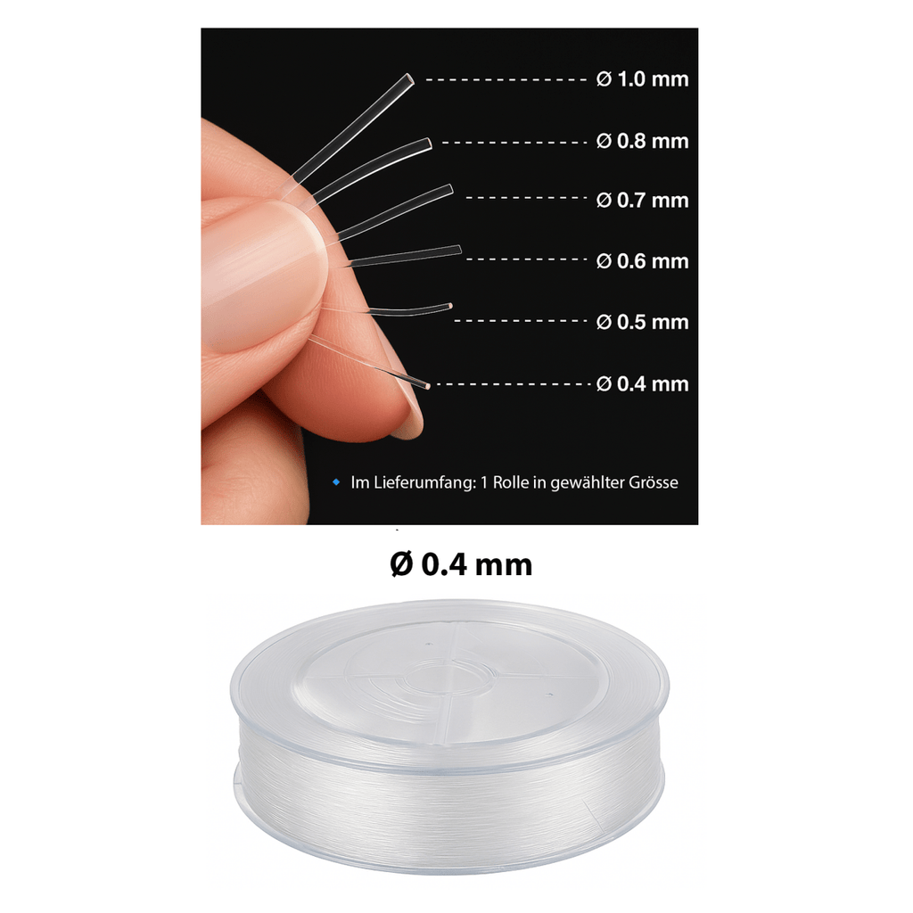 Korean Elastikfaden Stretch Magic kristall - transparent 10 m / Rolle - Shanti Enterprise AG