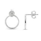 Kreis 12 mm Ohrstecker 1 mm breit  poliert
