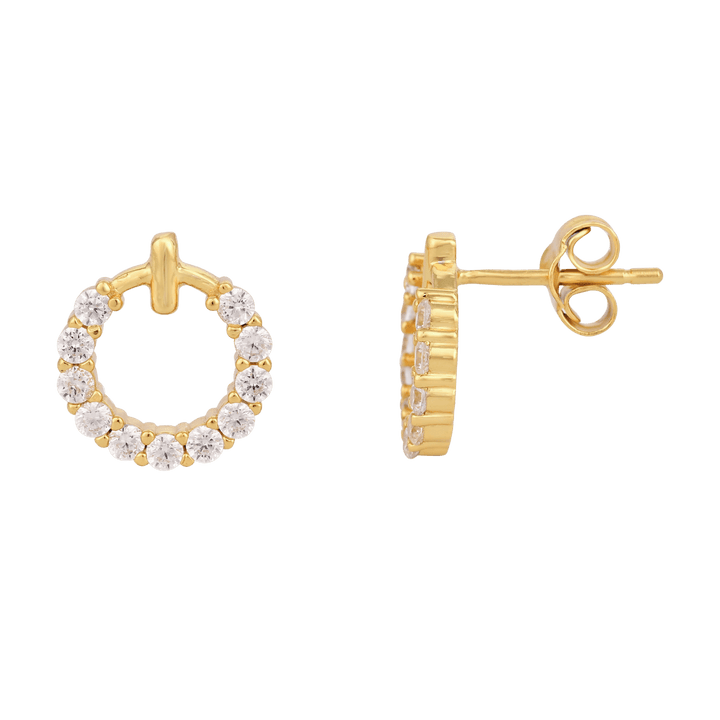 Kreis Ohrstecker mit Zirkonia weiss 10 mm - Shanti Enterprise AG