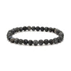 Labradorit grau Herren Armband matt rund 20 cm auf Elast - Shanti Enterprise AG