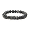 Labradorit grau Herren Armband matt rund 20 cm auf Elast - Shanti Enterprise AG