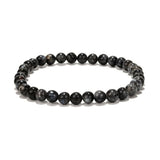 Labradorit grau Herren Armband rund 20 cm auf Elast