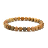 Landschafts-Jaspis Herren Armband matt rund 20 cm auf Elast