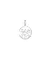 Lotusblume Anhänger 13 mm durchbrochen Ose fix Silber 925