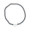 Mondstein Kette grau Kugeln poliert 8 mm 43 cm lang geknüpft mit Federring Schloss 15 mm (Kopie) - Shanti Enterprise AG