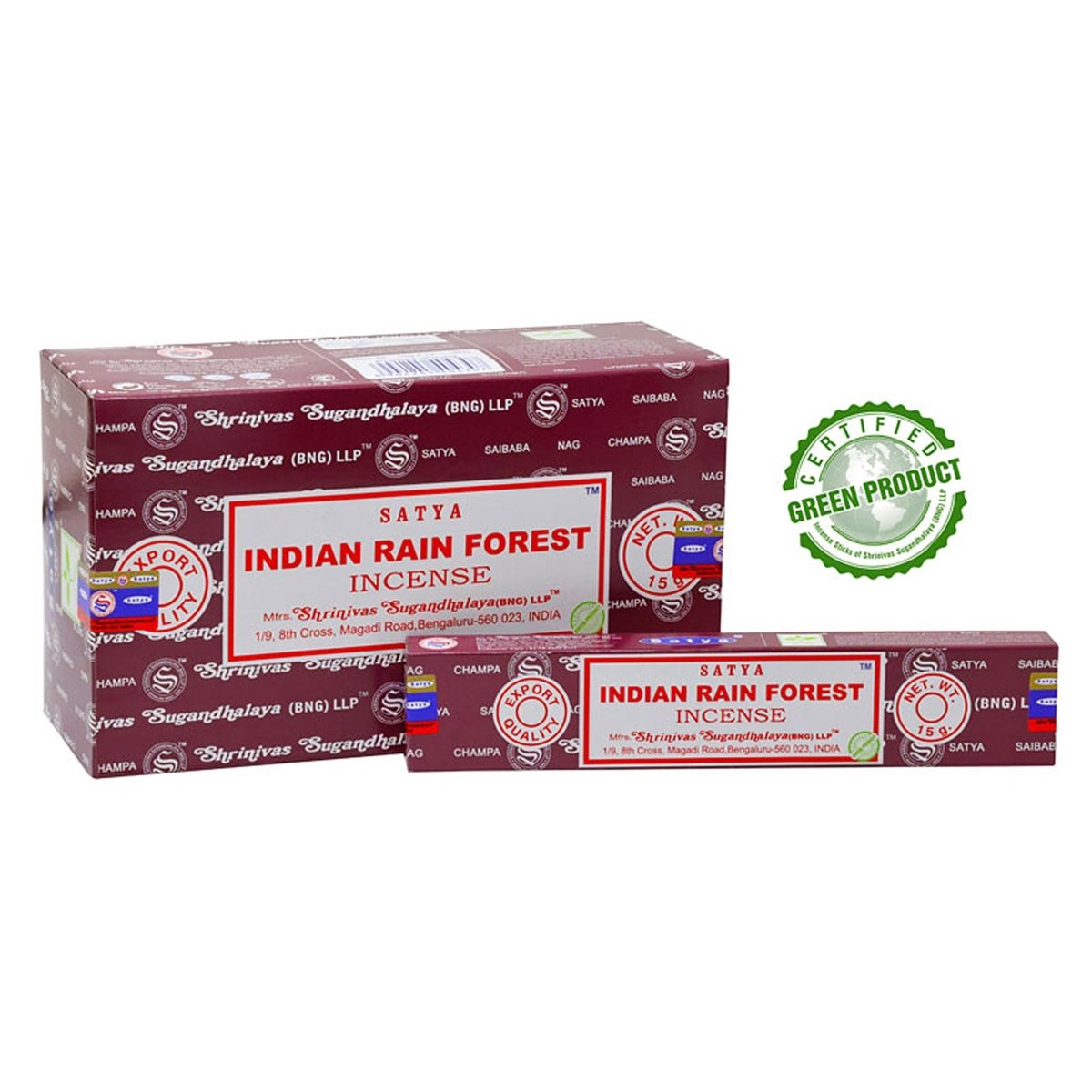Nag Champa Indian Rain Forest 12 x 15 g - Shanti Enterprise AG