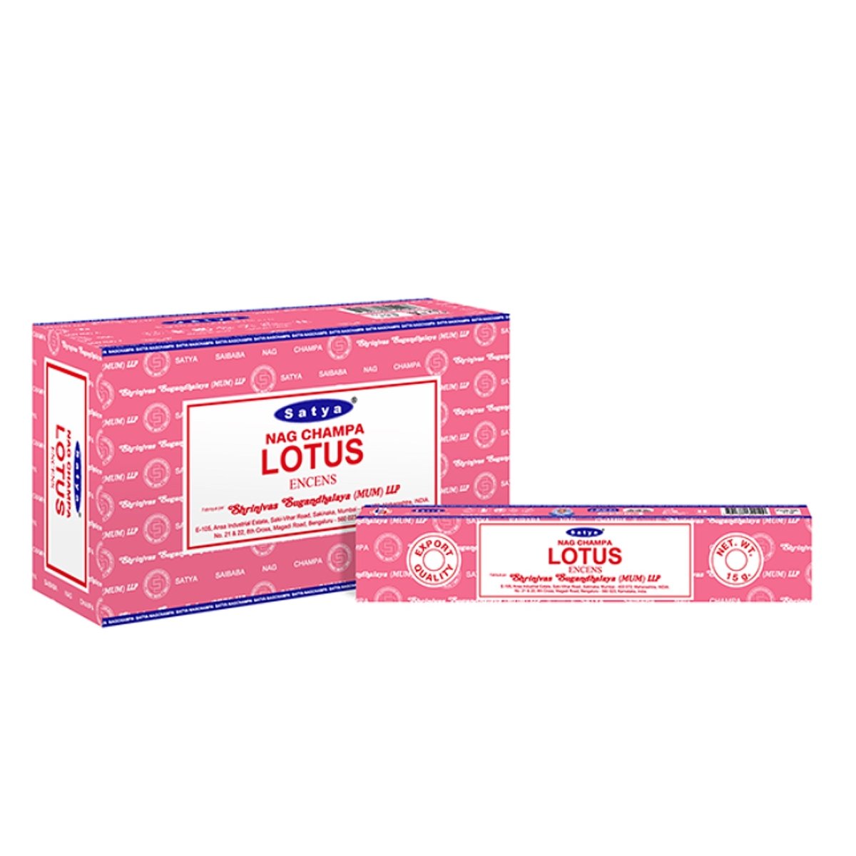 Nag Champa Lotus Räucherstäbchen 12 x 15 g - Shanti Enterprise AG