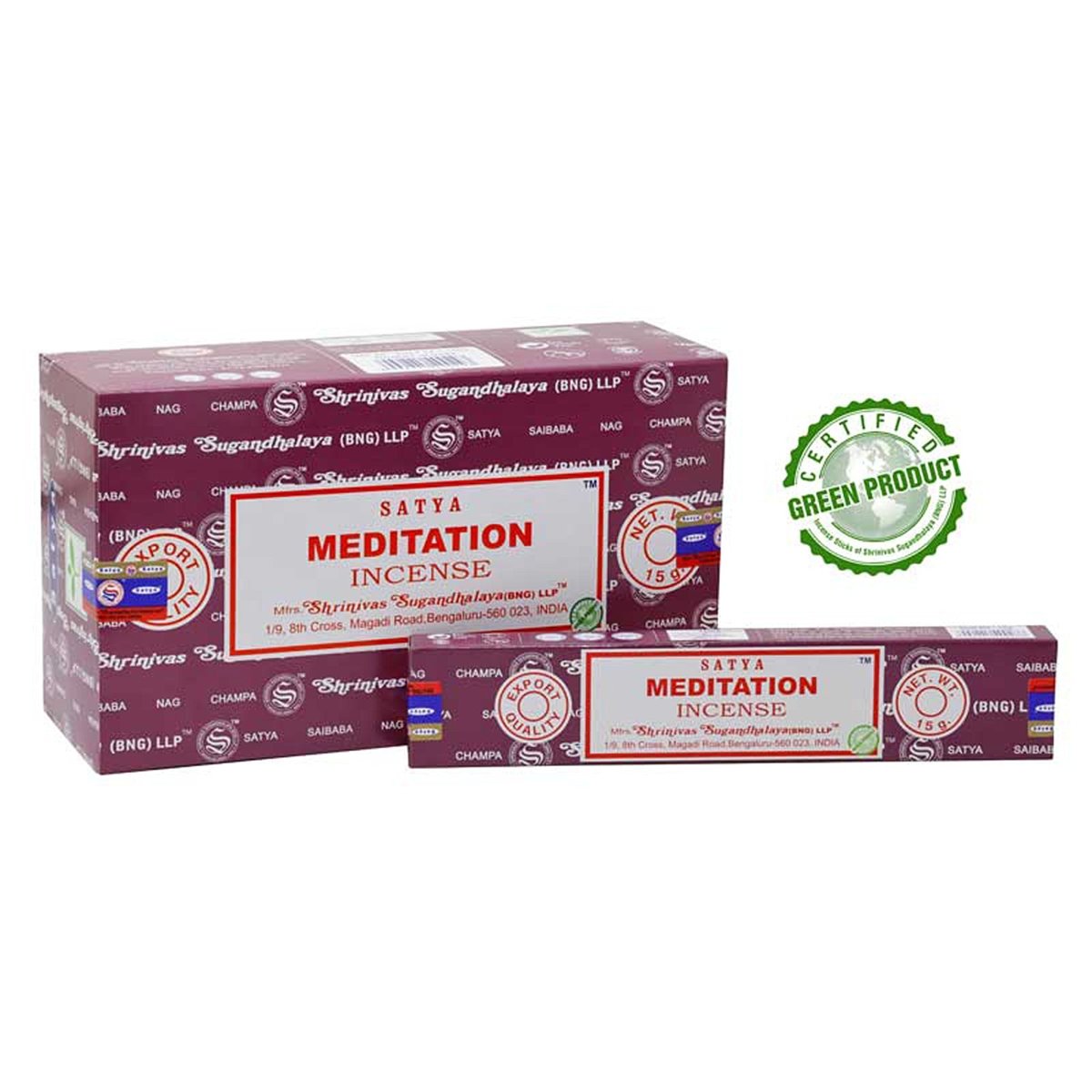 Nag Champa Meditation Räucherstäbchen 12 x 15 g - Shanti Enterprise AG