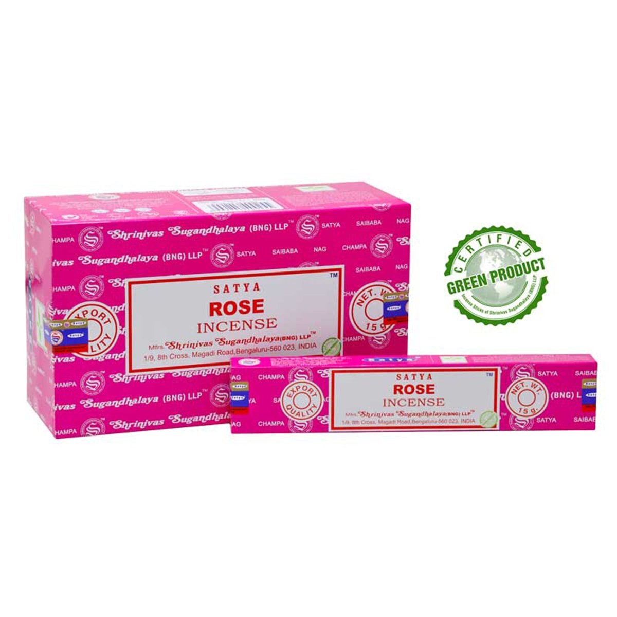 Nag Champa Rose 12 x 15 g Satya - Shanti Enterprise AG