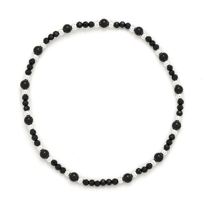 Naturstein Armband elastisch 17.5 cm Edelstahl hochwertig veredelt - Shanti Enterprise AG