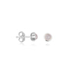 Ohrstecker poliert, rund 6 mm, einfach, mit gefasstem Stein - Shanti Enterprise AG