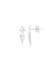 Ohrstecker Silber 18 mm zwei Dreiecke 1 x hängend poliert ec - Shanti Enterprise AG
