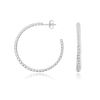 Ohrstecker Silber hell Creolen offen getupft 30 mm - Shanti Enterprise AG