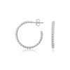 Ohrstecker Silber hell Creolen offen getupft 30 mm - Shanti Enterprise AG