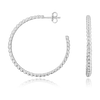 Ohrstecker Silber hell Creolen offen getupft 30 mm - Shanti Enterprise AG