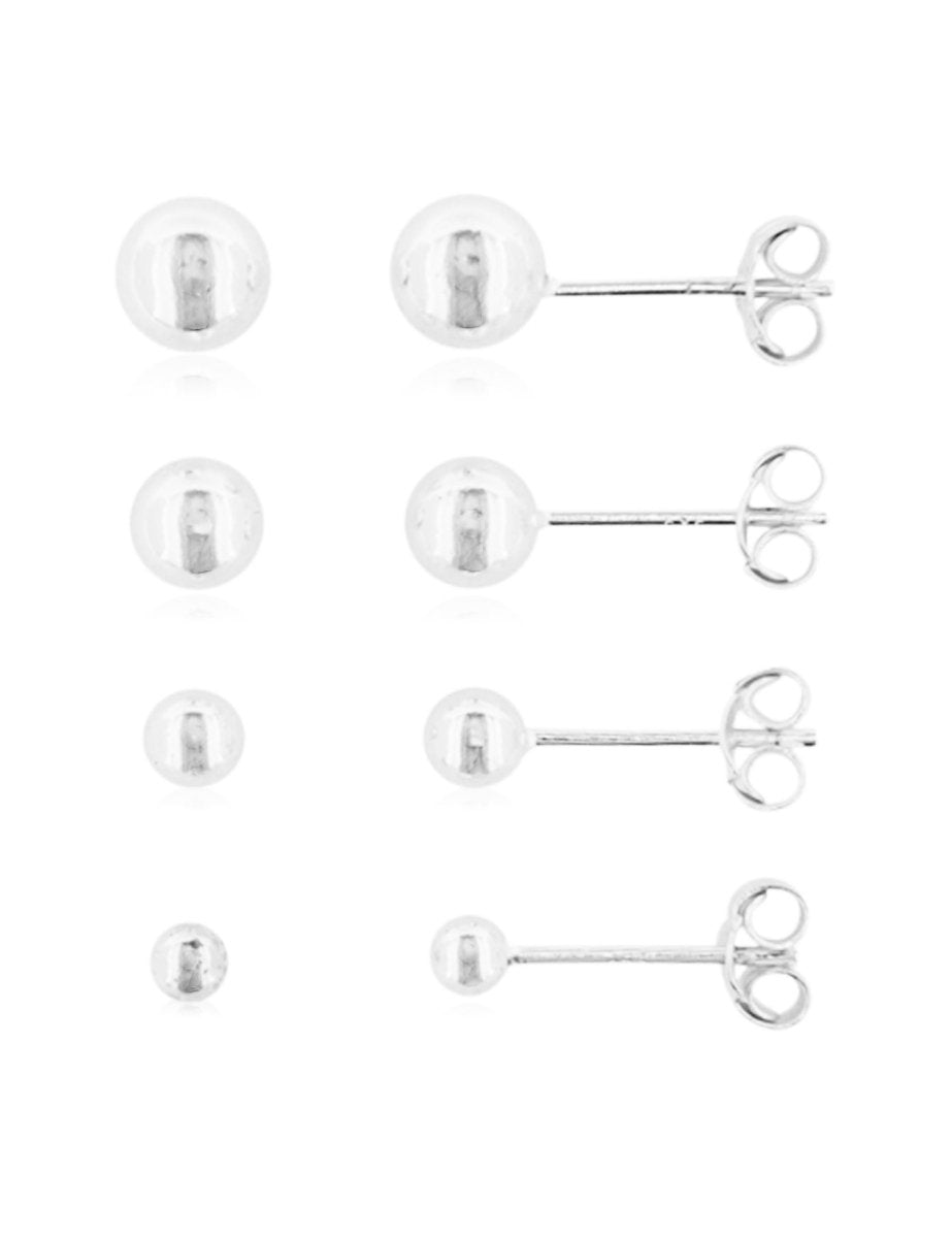 Ohrstecker Silber hell Kugeli - Shanti Enterprise AG