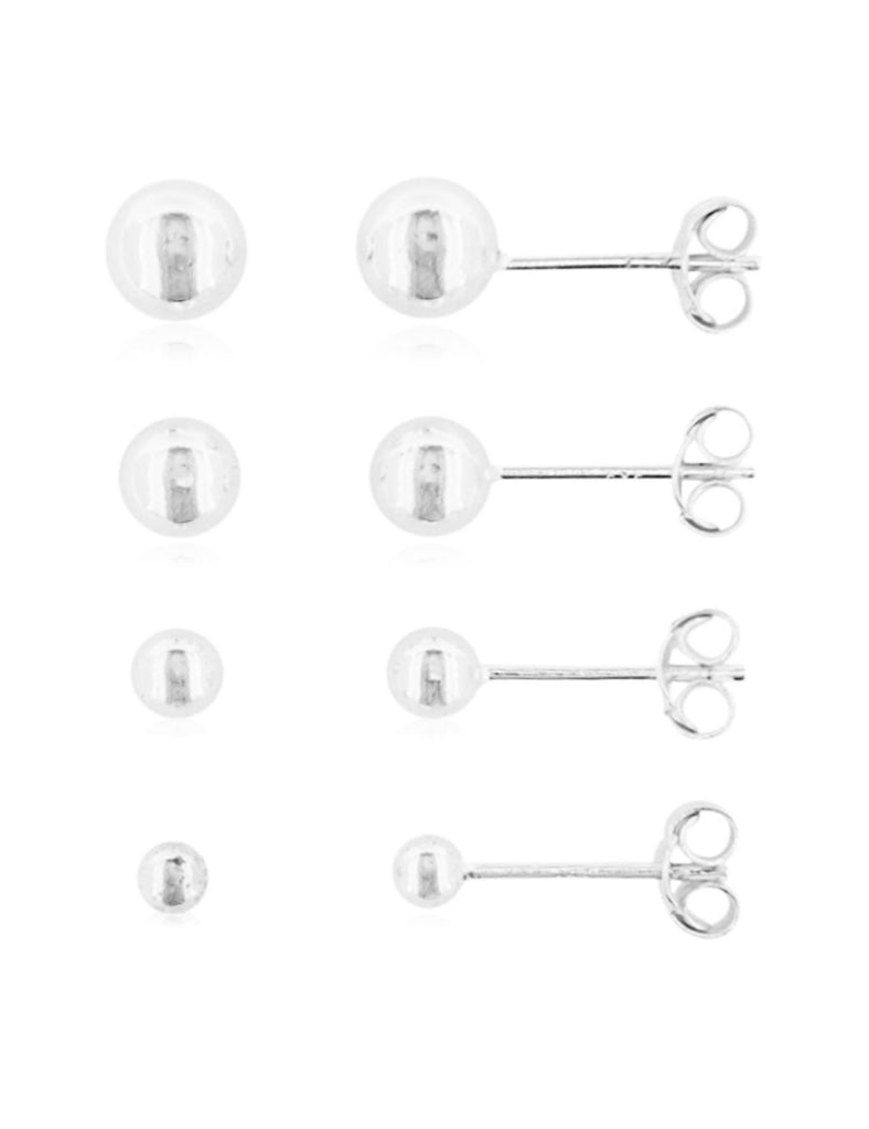 Ohrstecker Silber hell Kugeli - Shanti Enterprise AG