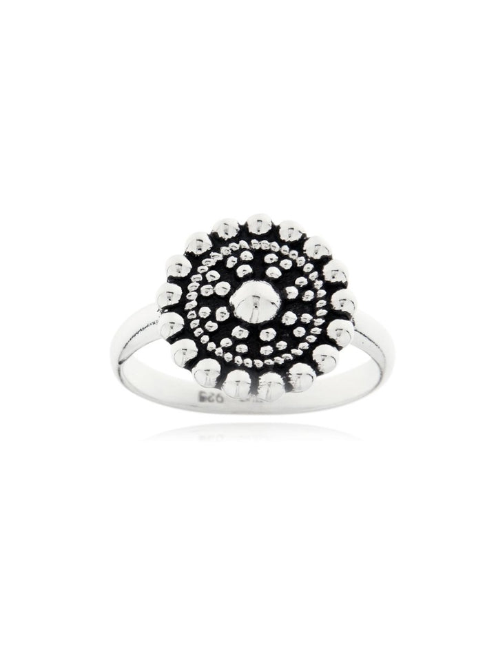 Ornament Ring 14 mm gepunktet u. verziert ec - Shanti Enterprise AG
