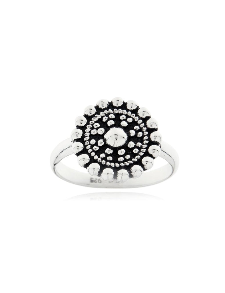 Ornament Ring 14 mm gepunktet u. verziert ec - Shanti Enterprise AG