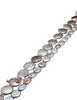 Perlen Strang oval silber/blau flach - Shanti Enterprise AG