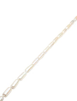 Perlen Strang weiss 6x16 mm Stäbli A