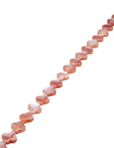Perlmutt Strang rosa Blume 10 mm facettiert