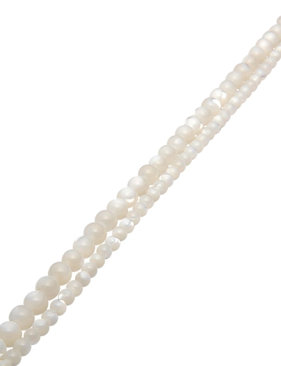Perlmutt Strang weiss 4.5 mm poliert rund Kugeln - Shanti Enterprise AG