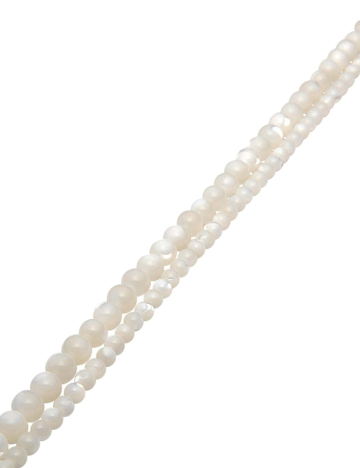 Perlmutt Strang weiss 4.5 mm poliert rund Kugeln - Shanti Enterprise AG