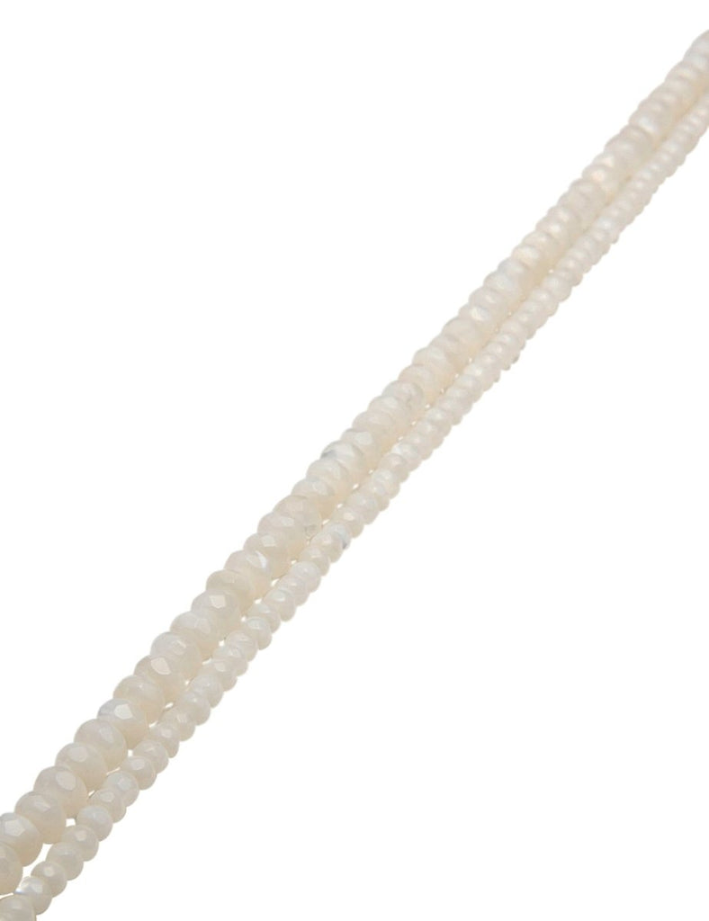 Perlmutt Strang weiss Buttons facettiert - Shanti Enterprise AG