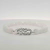 Armband mit 6mm facettiert Kugeln mit keltischem Knoten 17 cm