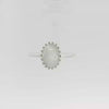 Ring mit Stein Oval 9x6 mm facettiert mit Krappenfassung