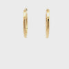 Creolen flach 23 mm Dicke 2 mm mit Steck-Verschluss
