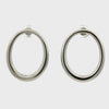 Edelstahl Ohrstecker oval 34x28 mm Dicke 4 mm