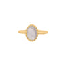 Ring mit eingefasstem geschliffenem Stein, 9 x 6 mm. - Shanti Enterprise AG