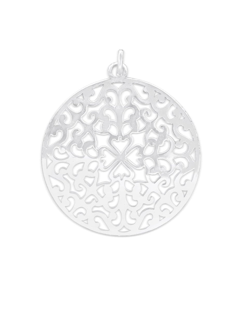 Si - Anhänger: Amulett rund mit Kleeblatt durchbrochen, 40 mm - Shanti Enterprise AG